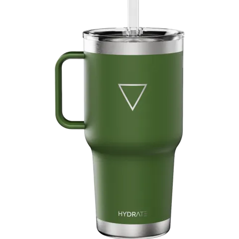 HYDRATE VASO 887 ML VERDE MILITAR CON PICO Y AGARRE
